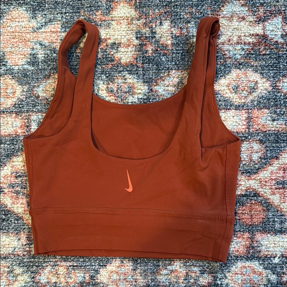 Nike Brown Sports Bra with Wide Straps
